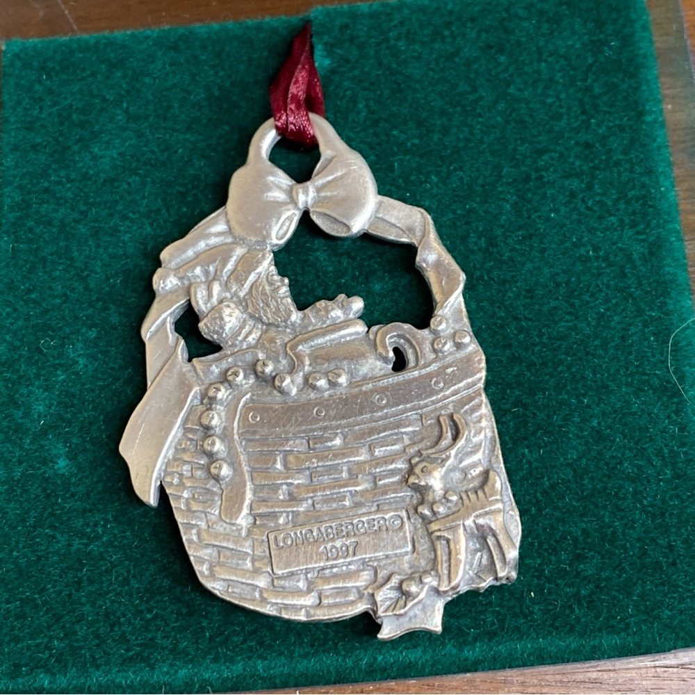 VTG 1995 Longaberger Basket‎ Set Of Four Christmas Tree Ornaments Holiday - Picture 9 of 14